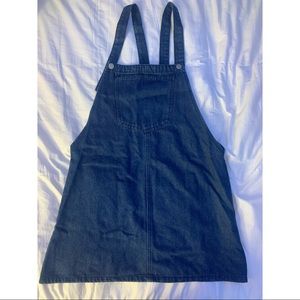 Denim overall dress